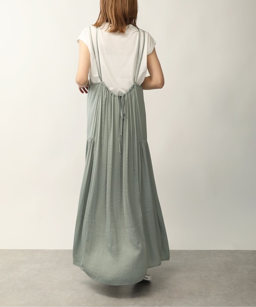 PICCIN（ピッチン）の「サイドギャザーキャミワンピース（ワンピース・レディース・ブラック/サックスブルー/ライトグリーン・M）」の7枚目の写真