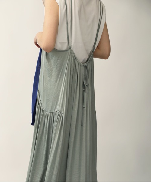 PICCIN（ピッチン）の「サイドギャザーキャミワンピース（ワンピース・レディース・ブラック/サックスブルー/ライトグリーン・M）」の11枚目の写真