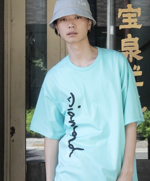 Lulu ＆ Arnie（るるあんどあーにー）の「Diamond Supply Co. / ダイアモンドサプライ スクリーンプリント クルーネック 半袖 Tシャツ（Tシャツ/カットソー・メンズ・ブラック/グリーン・MEDIUM/LARGE/X-LARGE）」の2枚目の写真