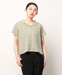 Samansa Mos2 blue | 開襟シャツ（セットアップ可）(シャツ/ブラウス)