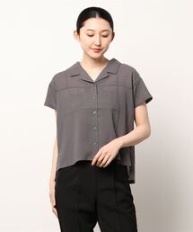 Samansa Mos2 blue | 開襟シャツ（セットアップ可）(シャツ/ブラウス)