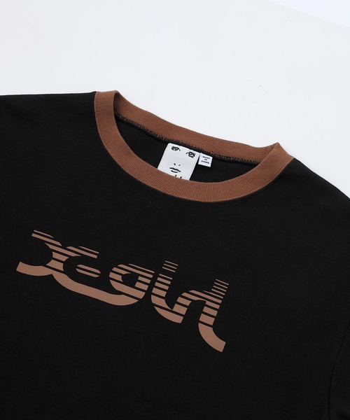 X-girl(エックスガール)の「SLICE MILLS LOGO L/S TEE DRESS/ミニ リンガー Tシャツワンピース(ワンピース・レディース・ブラック/ベージュ/バーガンディー・S/M)」の8枚目の写真