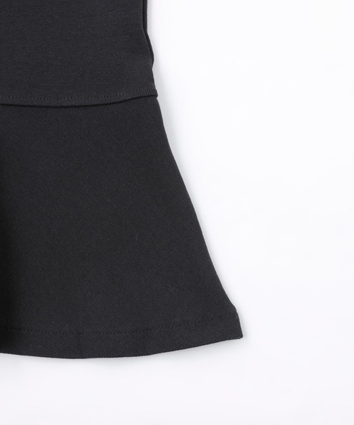 X-girl(エックスガール)の「SLICE MILLS LOGO L/S TEE DRESS/ミニ リンガー Tシャツワンピース(ワンピース・レディース・ブラック/ベージュ/バーガンディー・S/M)」の11枚目の写真