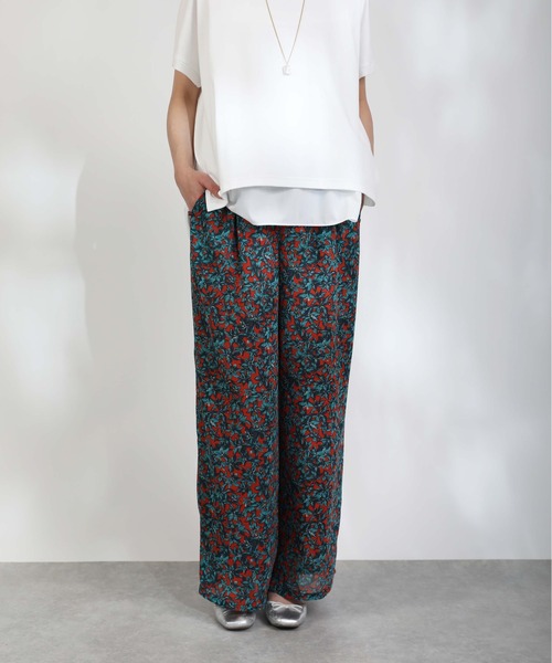 PICCIN（ピッチン）の「フラワー柄イージーパンツ（その他パンツ・レディース・オレンジ/グリーン・M）」の22枚目の写真
