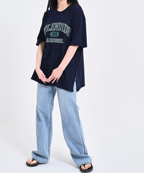 me+em select(ミームセレクト)の「SPLENDIDEロゴビッグTシャツ(Tシャツ/カットソー・レディース・ネイビー/オートミール/アイボリー・FREE)」の15枚目の写真