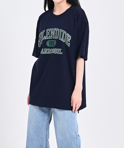 me+em select(ミームセレクト)の「SPLENDIDEロゴビッグTシャツ(Tシャツ/カットソー・レディース・ネイビー/オートミール/アイボリー・FREE)」の18枚目の写真