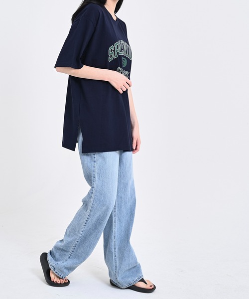 me+em select(ミームセレクト)の「SPLENDIDEロゴビッグTシャツ(Tシャツ/カットソー・レディース・ネイビー/オートミール/アイボリー・FREE)」の19枚目の写真