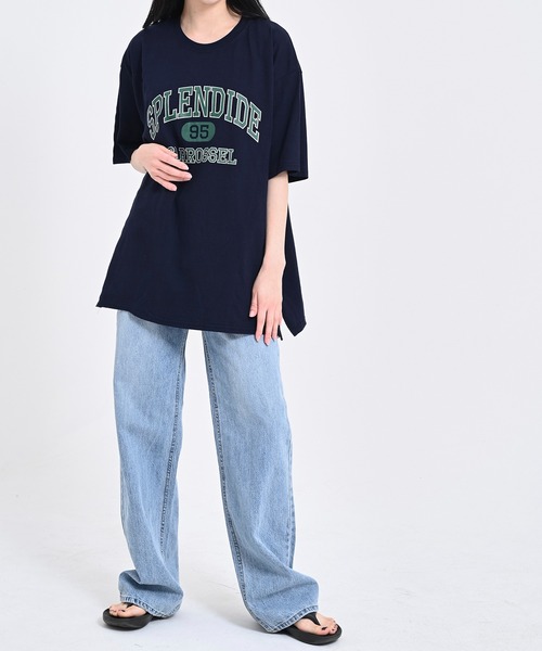 me+em select(ミームセレクト)の「SPLENDIDEロゴビッグTシャツ(Tシャツ/カットソー・レディース・ネイビー/オートミール/アイボリー・FREE)」の20枚目の写真