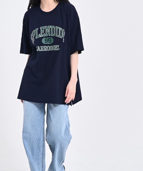 me+em select(ミームセレクト)の「SPLENDIDEロゴビッグTシャツ(Tシャツ/カットソー・レディース・ネイビー/オートミール/アイボリー・FREE)」の21枚目の写真
