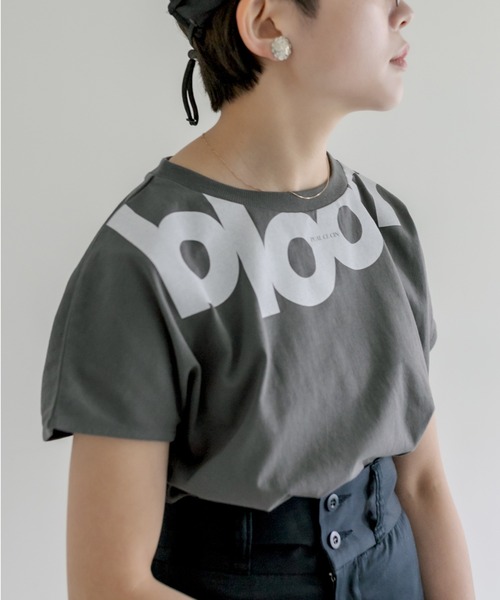 PUAL CE CIN（ピュアルセシン）の「オーガニックコットンプリントT（Tシャツ/カットソー・レディース・グレー/ナチュラル/グリーン・FREE）」の3枚目の写真