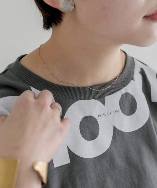 PUAL CE CIN（ピュアルセシン）の「オーガニックコットンプリントT（Tシャツ/カットソー・レディース・グレー/ナチュラル/グリーン・FREE）」の13枚目の写真