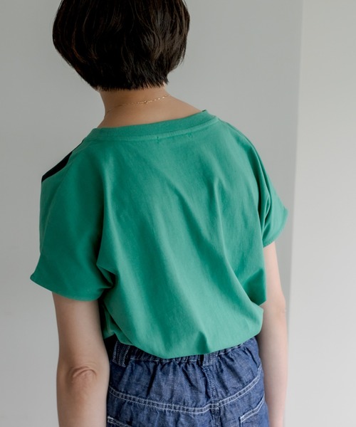 PUAL CE CIN（ピュアルセシン）の「オーガニックコットンプリントT（Tシャツ/カットソー・レディース・グレー/ナチュラル/グリーン・FREE）」の16枚目の写真