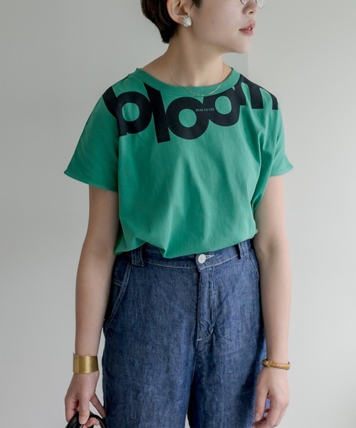 PUAL CE CIN（ピュアルセシン）の「オーガニックコットンプリントT（Tシャツ/カットソー・レディース・グレー/ナチュラル/グリーン・FREE）」の15枚目の写真