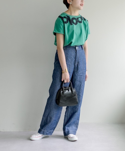 PUAL CE CIN（ピュアルセシン）の「オーガニックコットンプリントT（Tシャツ/カットソー・レディース・グレー/ナチュラル/グリーン・FREE）」の17枚目の写真