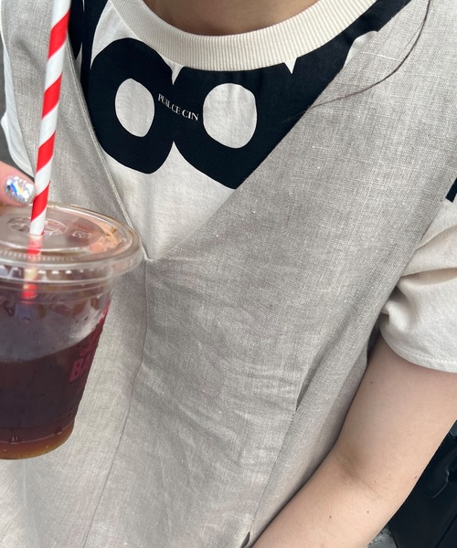 PUAL CE CIN（ピュアルセシン）の「オーガニックコットンプリントT（Tシャツ/カットソー・レディース・グレー/ナチュラル/グリーン・FREE）」の11枚目の写真