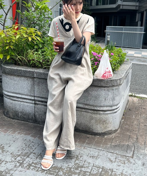 PUAL CE CIN（ピュアルセシン）の「オーガニックコットンプリントT（Tシャツ/カットソー・レディース・グレー/ナチュラル/グリーン・FREE）」の14枚目の写真