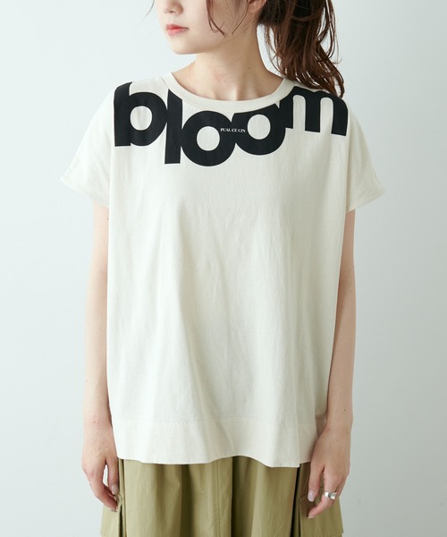 PUAL CE CIN（ピュアルセシン）の「オーガニックコットンプリントT（Tシャツ/カットソー・レディース・グレー/ナチュラル/グリーン・FREE）」の4枚目の写真