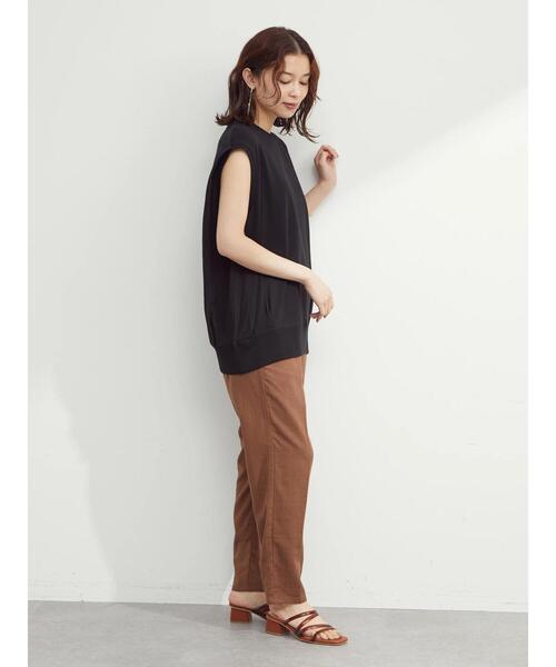 Green Parks(グリーンパークス)の「リネンゆるテーパードパンツ(その他パンツ・レディース・ブラウン/ブルー/ブラック・FREE)」の13枚目の写真