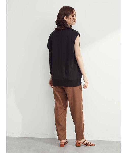 Green Parks(グリーンパークス)の「リネンゆるテーパードパンツ(その他パンツ・レディース・ブラウン/ブルー/ブラック・FREE)」の14枚目の写真