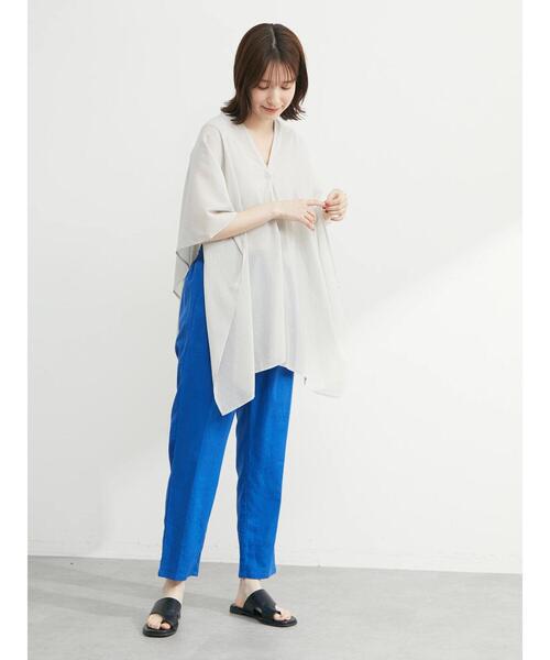 Green Parks(グリーンパークス)の「リネンゆるテーパードパンツ(その他パンツ・レディース・ブラウン/ブルー/ブラック・FREE)」の15枚目の写真