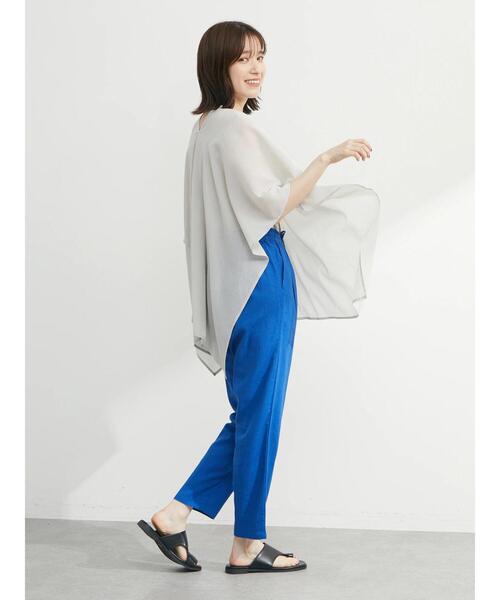 Green Parks(グリーンパークス)の「リネンゆるテーパードパンツ(その他パンツ・レディース・ブラウン/ブルー/ブラック・FREE)」の16枚目の写真