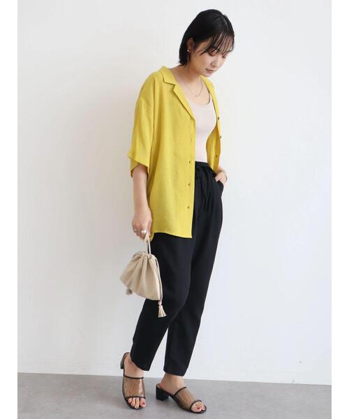 Green Parks(グリーンパークス)の「リネンゆるテーパードパンツ(その他パンツ・レディース・ブラウン/ブルー/ブラック・FREE)」の18枚目の写真