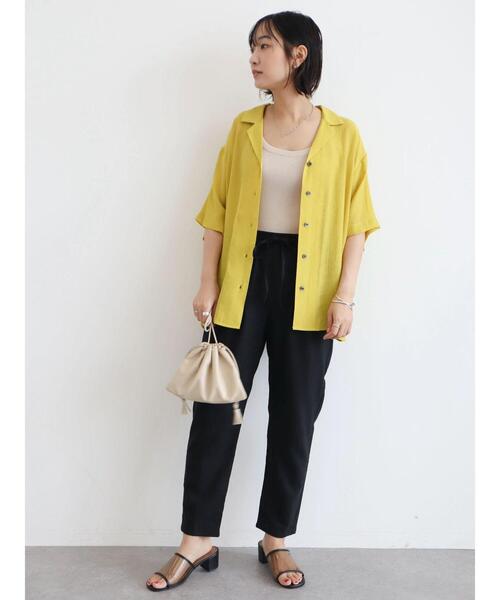 Green Parks(グリーンパークス)の「リネンゆるテーパードパンツ(その他パンツ・レディース・ブラウン/ブルー/ブラック・FREE)」の19枚目の写真