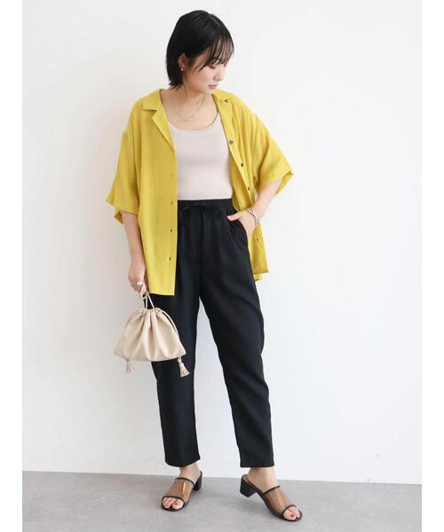 Green Parks(グリーンパークス)の「リネンゆるテーパードパンツ(その他パンツ・レディース・ブラウン/ブルー/ブラック・FREE)」の20枚目の写真