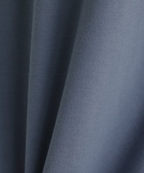 ETELIO（エテリオ）の「ビッグシルエットアーチロゴ裾切替5分袖スウェット（スウェット・メンズ・ホワイト/ブルー/マスタード/ワイン・S/M/L）」の10枚目の写真