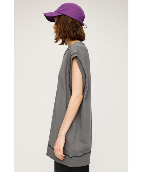 SLY（スライ）の「BI COLOR CUT TUNIC チュニック（Tシャツ