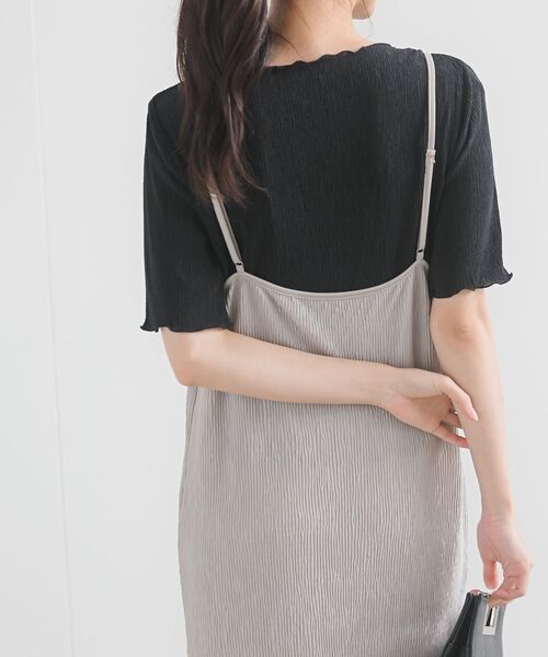 rps（アールピーエス）の「プリーツキャミワンピース（ワンピース・レディース・ブラック/モカ/ライトベージュ/グレイッシュブルー/ブラック系その他2・フリー）」の8枚目の写真