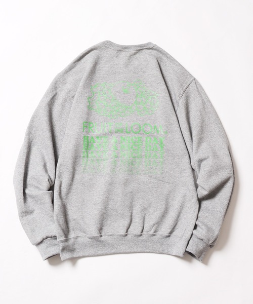 FRUIT OF THE LOOM(フルーツオブザルーム)の「FRUIT OF THE LOOM/フルーツオブザルーム FTL×ROOP TOKYO 別注 グラフィックトレーナー(スウェット・レディース・ブラック×ホワイト/グレー/ホワイト×ブラック・L/S/XL/M)」の3枚目の写真