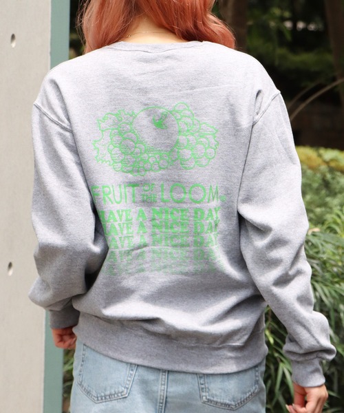 FRUIT OF THE LOOM(フルーツオブザルーム)の「FRUIT OF THE LOOM/フルーツオブザルーム FTL×ROOP TOKYO 別注 グラフィックトレーナー(スウェット・レディース・ブラック×ホワイト/グレー/ホワイト×ブラック・L/S/XL/M)」の19枚目の写真