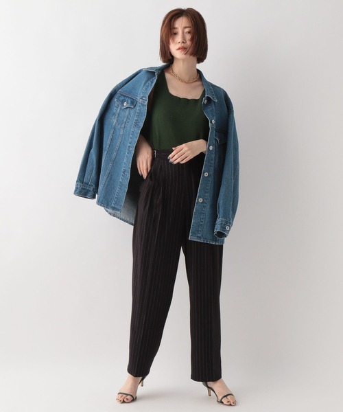 A part by（アパートバイ）の「TRグルカワイドストレートパンツ　344696（その他パンツ・レディース・チャコールグレー/ブラック/グリーン/キャメル・MEDIUM/LARGE）」の5枚目の写真