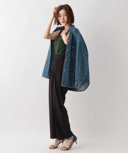 A part by（アパートバイ）の「TRグルカワイドストレートパンツ　344696（その他パンツ・レディース・チャコールグレー/ブラック/グリーン/キャメル・MEDIUM/LARGE）」の6枚目の写真