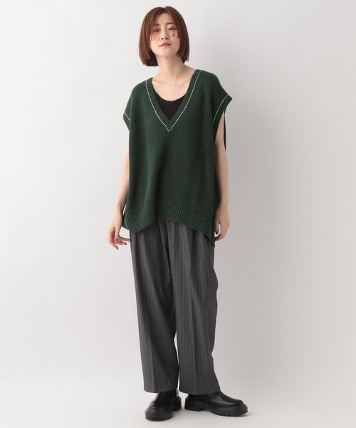 A part by（アパートバイ）の「TRグルカワイドストレートパンツ　344696（その他パンツ・レディース・チャコールグレー/ブラック/グリーン/キャメル・MEDIUM/LARGE）」の11枚目の写真