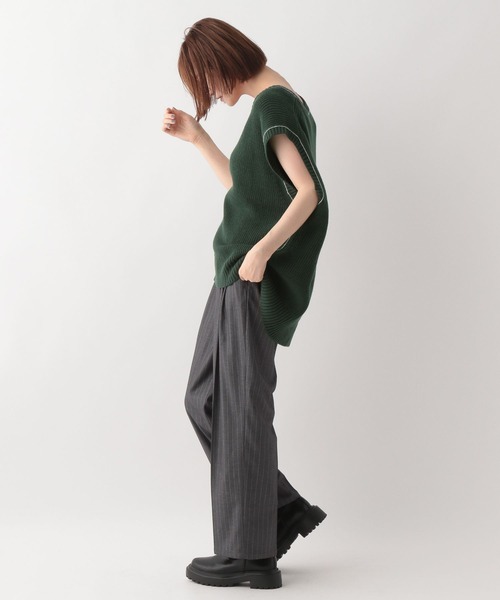 A part by（アパートバイ）の「TRグルカワイドストレートパンツ　344696（その他パンツ・レディース・チャコールグレー/ブラック/グリーン/キャメル・MEDIUM/LARGE）」の12枚目の写真