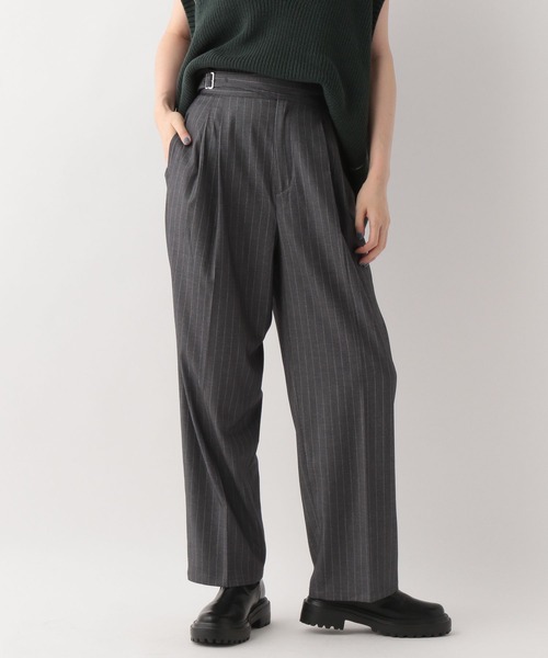 A part by（アパートバイ）の「TRグルカワイドストレートパンツ　344696（その他パンツ・レディース・チャコールグレー/ブラック/グリーン/キャメル・MEDIUM/LARGE）」の13枚目の写真