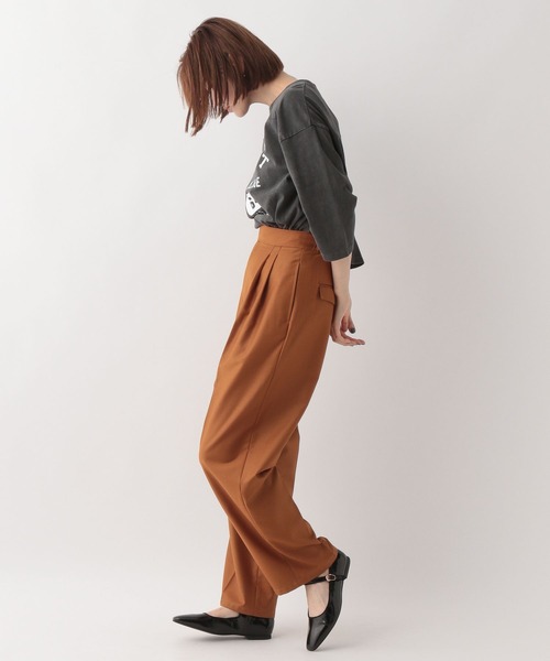 A part by（アパートバイ）の「TRグルカワイドストレートパンツ　344696（その他パンツ・レディース・チャコールグレー/ブラック/グリーン/キャメル・MEDIUM/LARGE）」の15枚目の写真