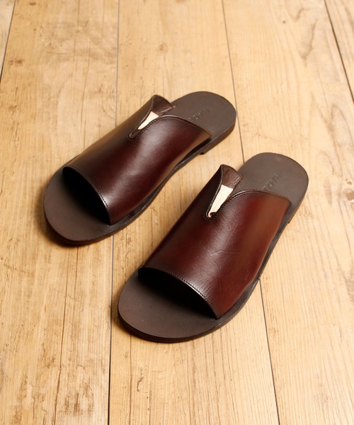 MADULI(マドゥリ)の「MADULI マドゥリ / SLIT LEATHER SANDAL FLAT SOLE スリットレザーサンダル フラットソール / M217007S(サンダル・メンズ・ブラック/ダークブラウン/オリーブ・44/40/42)」の13枚目の写真