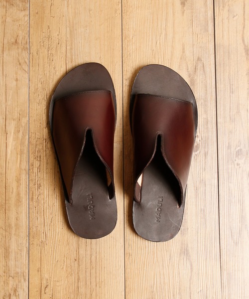 MADULI(マドゥリ)の「MADULI マドゥリ / SLIT LEATHER SANDAL FLAT SOLE スリットレザーサンダル フラットソール / M217007S(サンダル・メンズ・ブラック/ダークブラウン/オリーブ・44/40/42)」の22枚目の写真