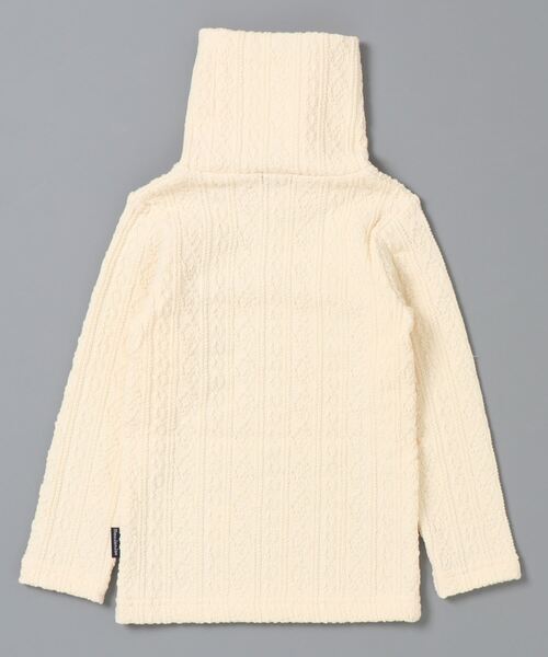 Moujonjon（ムージョンジョン）の「ケーブルジャガードタートルＴシャツ（Tシャツ/カットソー・キッズ・オフホワイト/イエロー/ライトピンク/ネイビー・110/100/130/120/90）」の5枚目の写真