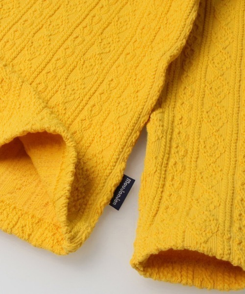 Moujonjon（ムージョンジョン）の「ケーブルジャガードタートルＴシャツ（Tシャツ/カットソー・キッズ・オフホワイト/イエロー/ライトピンク/ネイビー・110/100/130/120/90）」の10枚目の写真