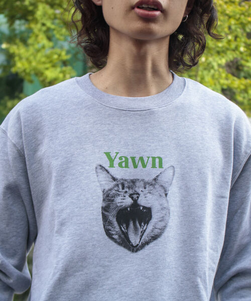 GLOSTER(グロスター)の「《WEB限定》【GLOSTER/グロスター】DOG&CAT 犬猫プリント裏毛スウェット(スウェット・メンズ・グレー系その他/ホワイト系その他2/グレー系その他2/ホワイト系その他/ホワイト系その他4/ホワイト系その他3・S/M/L)」の1枚目の写真