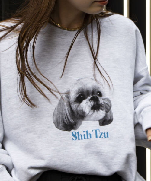 GLOSTER(グロスター)の「《WEB限定》【GLOSTER/グロスター】DOG&CAT 犬猫プリント裏毛スウェット(スウェット・メンズ・グレー系その他/ホワイト系その他2/グレー系その他2/ホワイト系その他/ホワイト系その他4/ホワイト系その他3・S/M/L)」の5枚目の写真