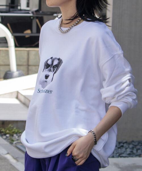 GLOSTER(グロスター)の「《WEB限定》【GLOSTER/グロスター】DOG&CAT 犬猫プリント裏毛スウェット(スウェット・メンズ・グレー系その他/ホワイト系その他2/グレー系その他2/ホワイト系その他/ホワイト系その他4/ホワイト系その他3・S/M/L)」の22枚目の写真