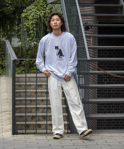 GLOSTER(グロスター)の「《WEB限定》【GLOSTER/グロスター】DOG&CAT 犬猫プリント裏毛スウェット(スウェット・メンズ・グレー系その他/ホワイト系その他2/グレー系その他2/ホワイト系その他/ホワイト系その他4/ホワイト系その他3・S/M/L)」の15枚目の写真