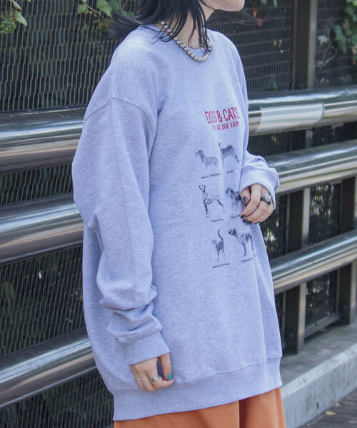 GLOSTER(グロスター)の「《WEB限定》【GLOSTER/グロスター】DOG&CAT 犬猫プリント裏毛スウェット(スウェット・メンズ・グレー系その他/ホワイト系その他2/グレー系その他2/ホワイト系その他/ホワイト系その他4/ホワイト系その他3・S/M/L)」の13枚目の写真