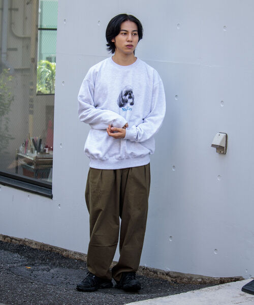 GLOSTER(グロスター)の「《WEB限定》【GLOSTER/グロスター】DOG&CAT 犬猫プリント裏毛スウェット(スウェット・メンズ・グレー系その他/ホワイト系その他2/グレー系その他2/ホワイト系その他/ホワイト系その他4/ホワイト系その他3・S/M/L)」の7枚目の写真