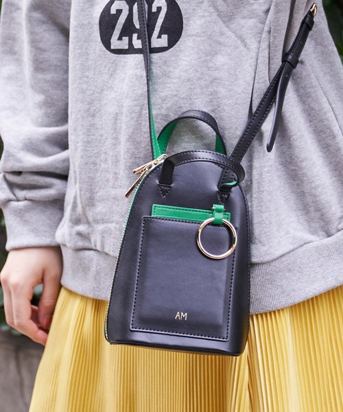 ACCOMMODE(アコモデ)の「アーチリングミニショルダーバッグ(ショルダーバッグ・レディース・ブラック/ブラウン/アイボリー・FREE)」の3枚目の写真